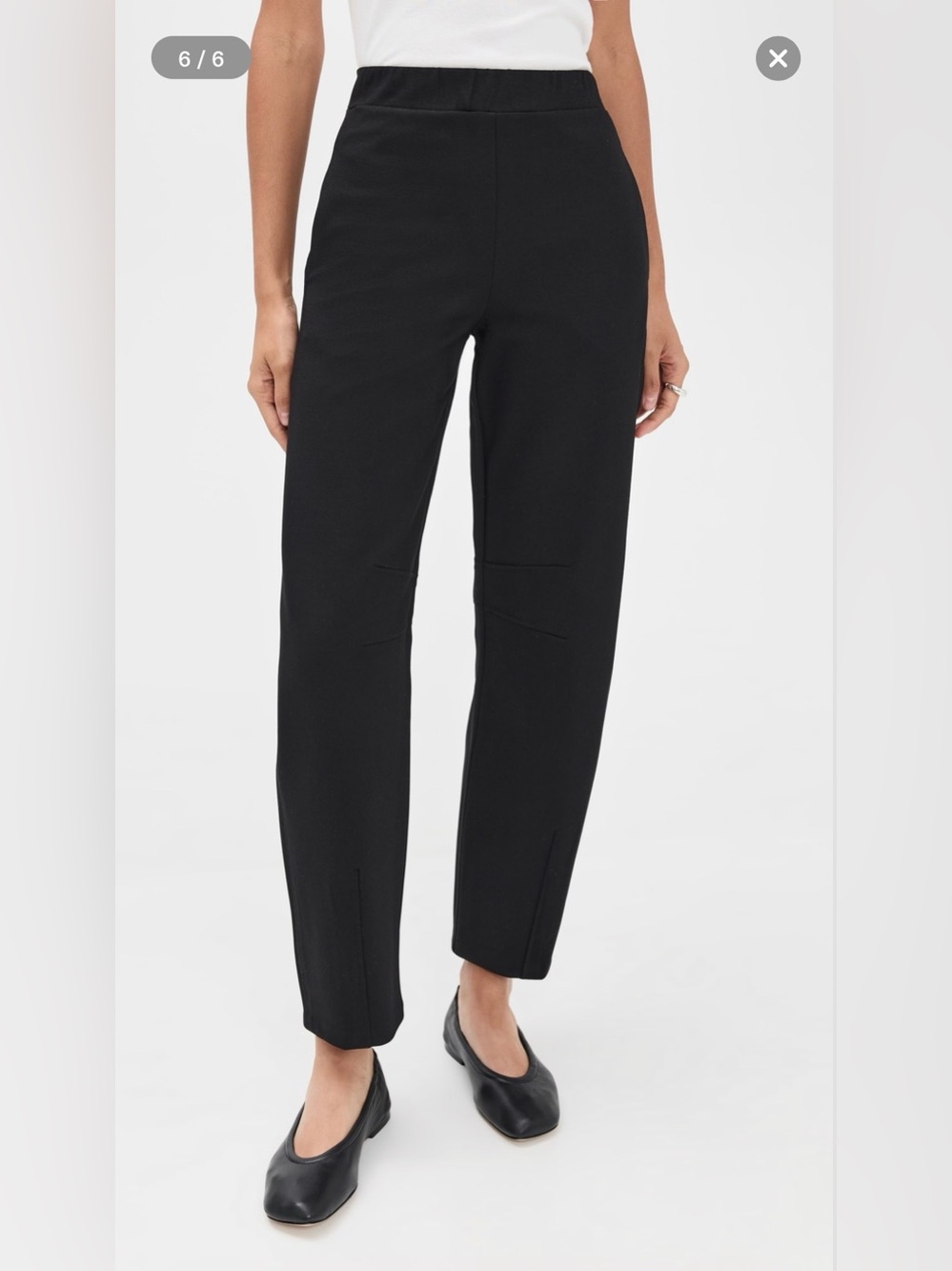 BNWT Aligne Markus ponte barrel leg trousers in black
